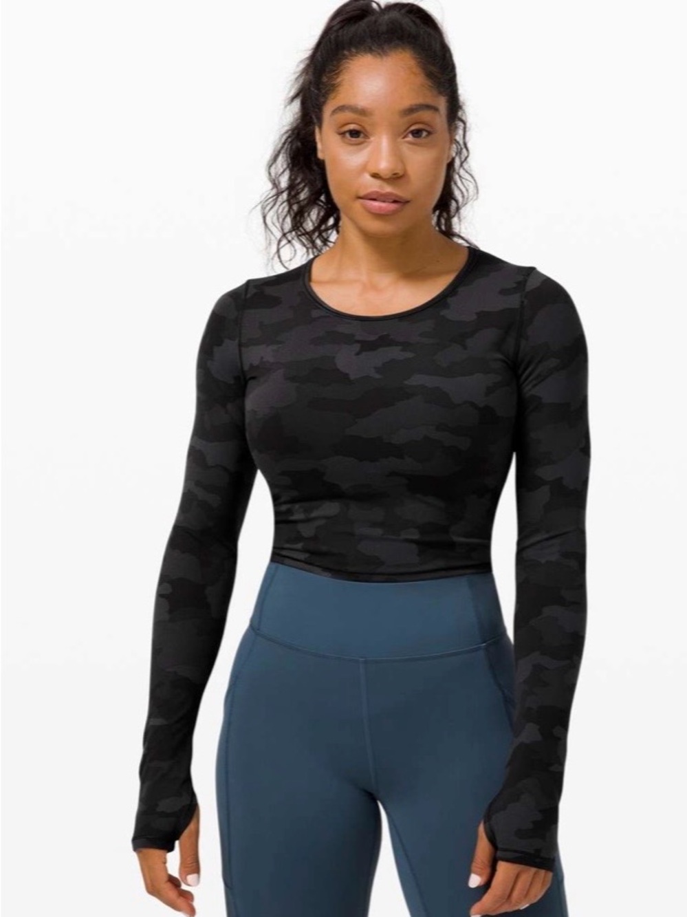 Lululemon Wunder Train cropped long sleeve